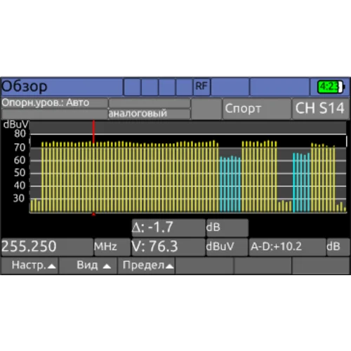 Измеритель сигналов мультисистемный DVB-С/T2/S2 IPTV IT-100 Планар Измеритель сигналов мультисистемный DVB-С/T2/S2 IPTV IT-100 Планар
